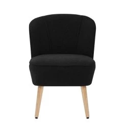 Fauteuil TIVOLI Tissu Bouclette Noir 8 Fauteuil TIVOLI Tissu Bouclette Noir -Canapé Rêve Promos Magasin fauteuil tivoli en teddy noir 2