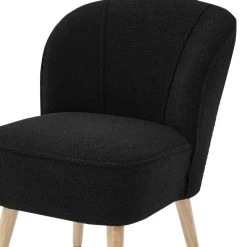 Fauteuil TIVOLI Tissu Bouclette Noir 10 Fauteuil TIVOLI Tissu Bouclette Noir -Canapé Rêve Promos Magasin fauteuil tivoli en teddy noir 4