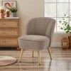 Fauteuil TIVOLI Tissu Bouclette Taupe
