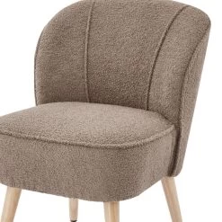 Fauteuil TIVOLI Tissu Bouclette Taupe 10 Fauteuil TIVOLI Tissu Bouclette Taupe -Canapé Rêve Promos Magasin fauteuil tivoli en teddy taupe 4