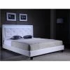 Lit à Led FILIP Simili Blanc Et Strass 160x200 Sommier Inclus