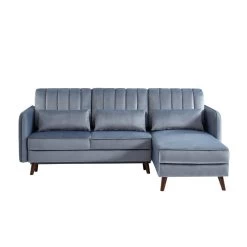 Canapé D'angle IDAHO En Velours Gris Convertible 10 Canapé D'angle IDAHO En Velours Gris Convertible -Canapé Rêve Promos Magasin idahoancvvvgr canape angle 3