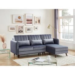 Canapé D'angle IDAHO En Velours Gris Convertible 13 Canapé D'angle IDAHO En Velours Gris Convertible -Canapé Rêve Promos Magasin idahoancvvvgr canape angle 6