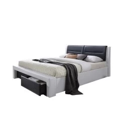 Lit à Tiroirs IMAGINA Simili Blanc Et Noir 140x190 Sommier Inclus 9 Lit à Tiroirs IMAGINA Simili Blanc Et Noir 140x190 Sommier Inclus -Canapé Rêve Promos Magasin lit 2 tiroirs imagina 140x190 4