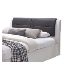 Lit à Tiroirs IMAGINA Simili Blanc Et Noir 160x200 Sommier Inclus -Canapé Rêve Promos Magasin lit 2 tiroirs imagina 160x200 3