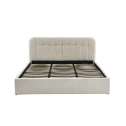 Lit Coffre ANDRE Tissu Bouclette écru 180x200 Sommier Inclus -Canapé Rêve Promos Magasin lit coffre andre tissu bouclettes ecru 180x200 sommier inclus 5