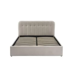 Lit Coffre ANDRE Velours Beige Sable 160x200 Sommier Inclus 12 Lit Coffre ANDRE Velours Beige Sable 160x200 Sommier Inclus -Canapé Rêve Promos Magasin lit coffre andre velours beige sable 160x200 sommier inclus 3