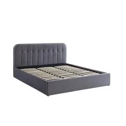 Lit Coffre ANDRE Velours Gris Anthracite Sommier 180x200 Inclus -Canapé Rêve Promos Magasin lit coffre andre velours gris anthracite sommier 180x200cm inclus 4