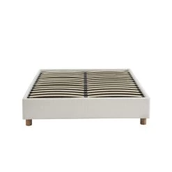 Lit Coffre KORALL Tissu Bouclette écru 140x190 Sommier Inclus -Canapé Rêve Promos Magasin lit coffre korall tissu bouclettes ecru 140x190 sommier inclus 7