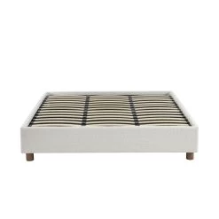 Lit Coffre KORALL Tissu Bouclette écru 180x200 Sommier Inclus -Canapé Rêve Promos Magasin lit coffre korall tissu bouclettes ecru 180x200 sommier inclus 7