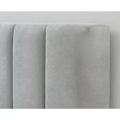 Lit Coffre MARIUS Tissu Gris Perle 160x200 Sommier Inclus -Canapé Rêve Promos Magasin lit coffre marius velours gris perle 160x200 sommier inclus 3