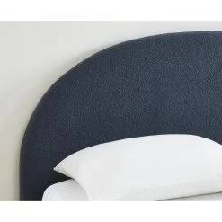 Lit Coffre OLAF Tissu Bouclette Bleu Foncé 160x200 Sommier Inclus -Canapé Rêve Promos Magasin lit coffre olaf laine bouclee bleu fonce 160x200 sommier inclus 3