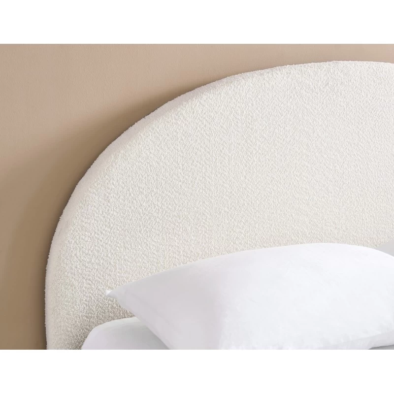 Lit Coffre OLAF Tissu Bouclette écru 160x200 Sommier Inclus 5 Lit Coffre OLAF Tissu Bouclette écru 160x200 Sommier Inclus – Image 5