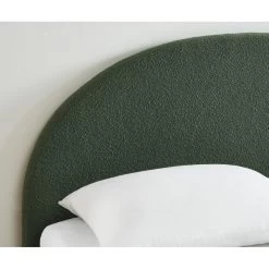 Lit Coffre OLAF Tissu Bouclette Vert Forêt 160x200 Sommier Inclus -Canapé Rêve Promos Magasin lit coffre olaf laine bouclee vert fonce 160x200 sommier inclus 3