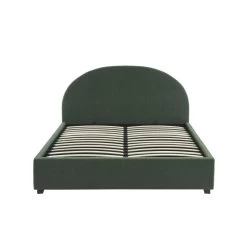 Lit Coffre OLAF Tissu Bouclette Vert Forêt 160x200 Sommier Inclus -Canapé Rêve Promos Magasin lit coffre olaf laine bouclee vert fonce 160x200 sommier inclus 8
