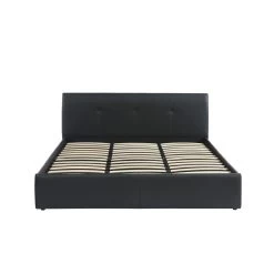 Lit Coffre SEGURO Simili Noir 180x200 Sommier Inclus -Canapé Rêve Promos Magasin lit coffre seguro simili noir 180x200 sommier inclus 6