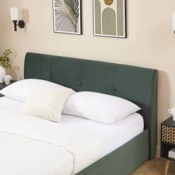 Lit Coffre SEGURO Velours Vert Forêt 140x190 Sommier Inclus 11 Lit Coffre SEGURO Velours Vert Forêt 140x190 Sommier Inclus -Canapé Rêve Promos Magasin lit coffre seguro velours vert foret 140x190 sommier inclus 2