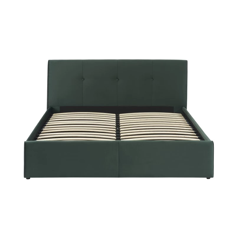 Lit Coffre SEGURO Velours Vert Forêt 160x200 Sommier Inclus 7 Lit Coffre SEGURO Velours Vert Forêt 160x200 Sommier Inclus – Image 7