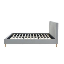 Lit Double MARIUS Tissu Gris Perle 160x200 Sommier Inclus 15 Lit Double MARIUS Tissu Gris Perle 160x200 Sommier Inclus -Canapé Rêve Promos Magasin lit double marius velours gris perle 160x200 sommier inclus 6