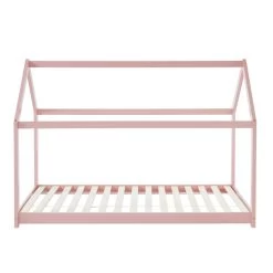 Lit Enfant Cabane TINY Pin Rose 90x190 Sommier Inclus -Canapé Rêve Promos Magasin lit enfant cabane tiny bois massif de pin rose 90x190 4
