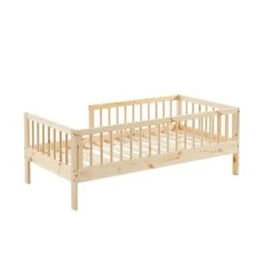 Lit Enfant LOU Pin Massif 70x140 Sommier Inclus -Canapé Rêve Promos Magasin lit enfant lou en pin massif couleur bois naturel 70 x 140 cm 6
