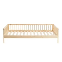 Lit Enfant LOU Pin Massif 90x190 Sommier Inclus -Canapé Rêve Promos Magasin lit enfant lou en pin massif couleur bois naturel couchage 90 x 190 cm 5