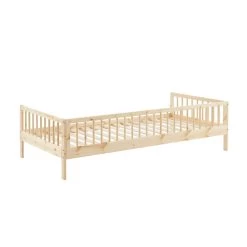 Lit Enfant LOU Pin Massif 90x190 Sommier Inclus -Canapé Rêve Promos Magasin lit enfant lou en pin massif couleur bois naturel couchage 90 x 190 cm 6