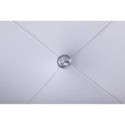 Lit à Led FILIP Simili Blanc Et Strass 140x190 Sommier Inclus -Canapé Rêve Promos Magasin lit filip a led 140x190cm 4