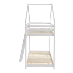 Lit Cabane Superposé TINY Pin Blanc 90x190 Sommier Inclus -Canapé Rêve Promos Magasin lit superpose tiny bois massif de pin blanc 90x190cm 5