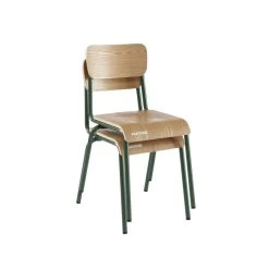 Lot De 2 Chaises PANTONE Vert Olive Et Placage Frêne -Canapé Rêve Promos Magasin lot de 2 chaises pantone vert olive et placage frene 8