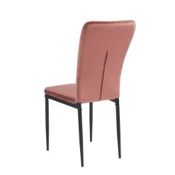 Lot De 2 Chaises POPPY Velours Rose Pieds En Métal Noir 14 Lot De 2 Chaises POPPY Velours Rose Pieds En Métal Noir -Canapé Rêve Promos Magasin lot de 2 chaises poppy velours rose pieds en metal noir 5