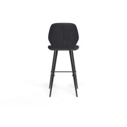 Lot De 2 Tabourets De Bar ETHAN En PU Noir -Canapé Rêve Promos Magasin lot de 2 tabourets ethan en pu noir 4