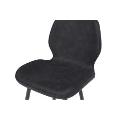 Lot De 2 Tabourets De Bar ETHAN En PU Noir -Canapé Rêve Promos Magasin lot de 2 tabourets ethan en pu noir 5