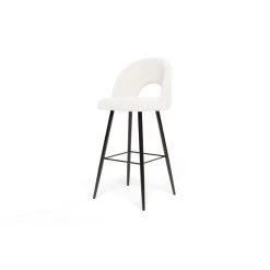 Lot De 2 Tabourets De Bar KYLE Tissu Bouclette Blanc Piètement Métal Noir 10 Lot De 2 Tabourets De Bar KYLE Tissu Bouclette Blanc Piètement Métal Noir -Canapé Rêve Promos Magasin lot de 2 tabourets kyle en teddy blanc 3