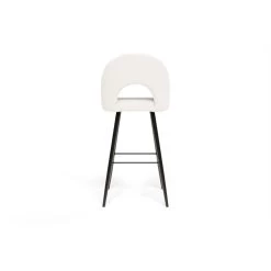 Lot De 2 Tabourets De Bar KYLE Tissu Bouclette Blanc Piètement Métal Noir 11 Lot De 2 Tabourets De Bar KYLE Tissu Bouclette Blanc Piètement Métal Noir -Canapé Rêve Promos Magasin lot de 2 tabourets kyle en teddy blanc 4