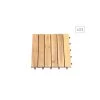 Lot De 33 Dalles Bois D'acacia 30x30 Cm Format Lattes Finition Huilée