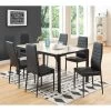 Lot De 6 Chaises SAM Simili Noir Pieds En Métal Noir
