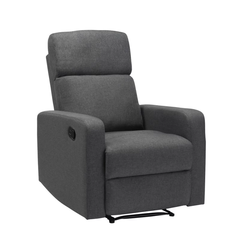 Fauteuil Relax Large LOVA En Tissu Gris Foncé Avec Fonction Manuel 2 Fauteuil Relax Large LOVA En Tissu Gris Foncé Avec Fonction Manuel – Image 2
