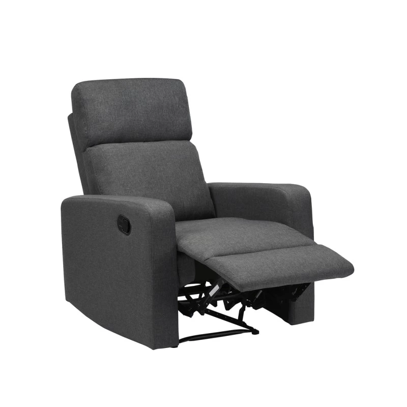 Fauteuil Relax Large LOVA En Tissu Gris Foncé Avec Fonction Manuel 4 Fauteuil Relax Large LOVA En Tissu Gris Foncé Avec Fonction Manuel – Image 4