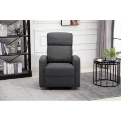 Fauteuil Relax Large LOVA En Tissu Gris Foncé Avec Fonction Manuel 17 Fauteuil Relax Large LOVA En Tissu Gris Foncé Avec Fonction Manuel -Canapé Rêve Promos Magasin lova relax gris fonce normal 7