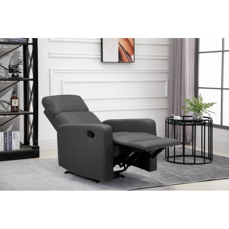 Fauteuil Relax Large LOVA En Tissu Gris Foncé Avec Fonction Manuel 10 Fauteuil Relax Large LOVA En Tissu Gris Foncé Avec Fonction Manuel – Image 10