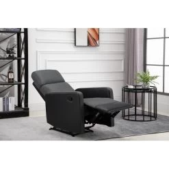Fauteuil Relax Small LOVA PU Noir Et Tissu Gris Foncé Avec Fonction Manuel 19 Fauteuil Relax Small LOVA PU Noir Et Tissu Gris Foncé Avec Fonction Manuel -Canapé Rêve Promos Magasin lova relax nrgrf small 9