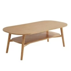 Table Basse MARCEL Placage Chêne Double Plateau 120cm -Canapé Rêve Promos Magasin marcel 03 table basse bois 3