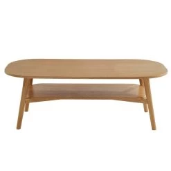 Table Basse MARCEL Placage Chêne Double Plateau 120cm -Canapé Rêve Promos Magasin marcel 03 table basse bois 4