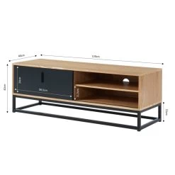Meuble Tv BRIXTON Placage Frêne 1 Porte 120cm -Canapé Rêve Promos Magasin meuble tv brixton 120cm 3