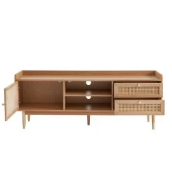 Meuble Tv LEON Chêne Et Cannage Rotin 160cm 14 Meuble Tv LEON Chêne Et Cannage Rotin 160cm -Canapé Rêve Promos Magasin meuble tv leon bois et cannage naturel 1 porte et 2 tiroirs l160cm 6