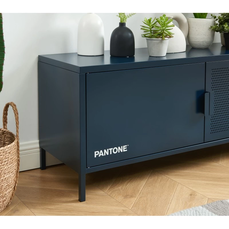 Meuble Tv PANTONE Métal Bleu Nuit 120 Cm 3 Meuble Tv PANTONE Métal Bleu Nuit 120 Cm – Image 3