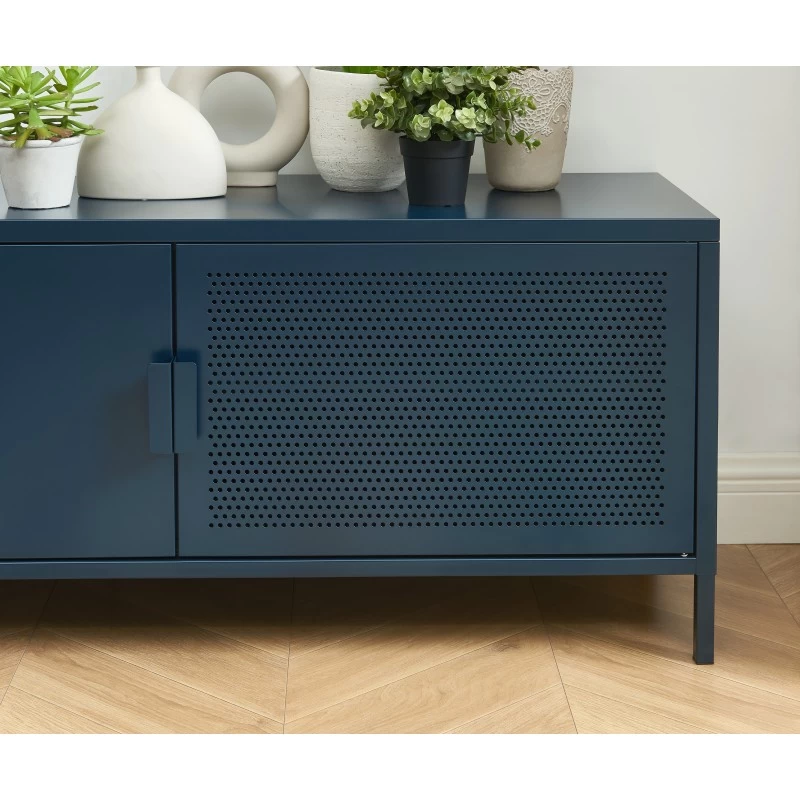 Meuble Tv PANTONE Métal Bleu Nuit 120 Cm 4 Meuble Tv PANTONE Métal Bleu Nuit 120 Cm – Image 4