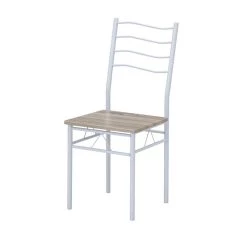 Ensemble Repas NINA Blanc Et Effet Chêne 4 Personnes 120cm -Canapé Rêve Promos Magasin ninablch table et 4 chaises 3