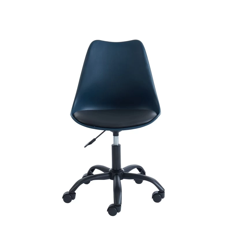 Chaise De Bureau PANTONE Bleu Nuit 5 Roulettes 5 Chaise De Bureau PANTONE Bleu Nuit 5 Roulettes – Image 5